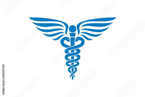 Caduceus, Medical Snake Logo Icon Vector template