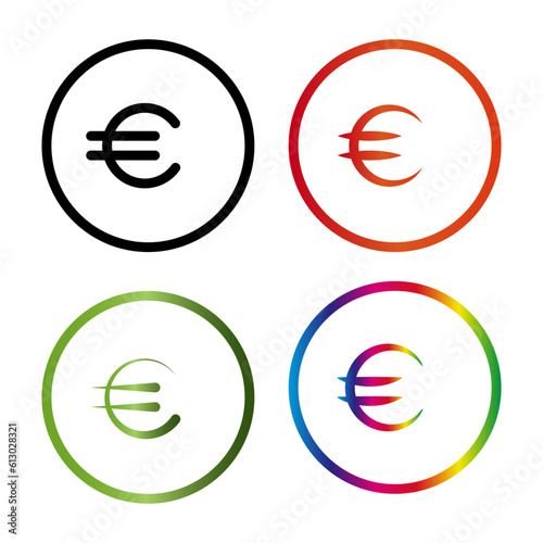 Wallpaper Mural Euro icon or logo isolated sign symbol currency, money icon vector logo template simple vector illustration. Torontodigital.ca