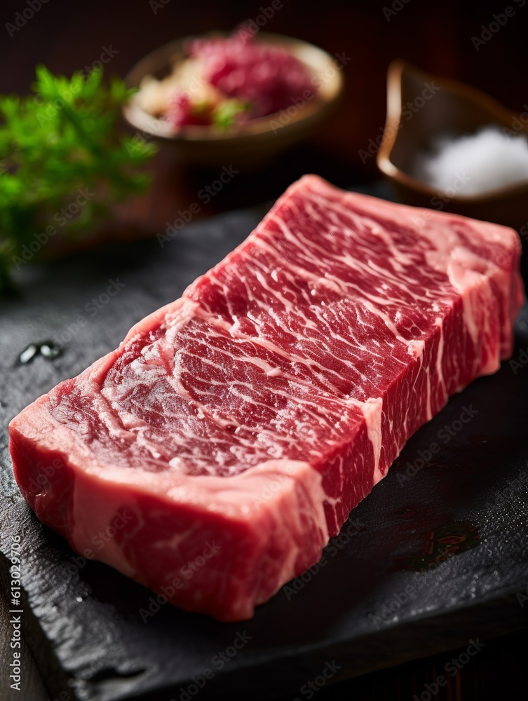 Japanese Wagyu A5 Beef with High Marbling