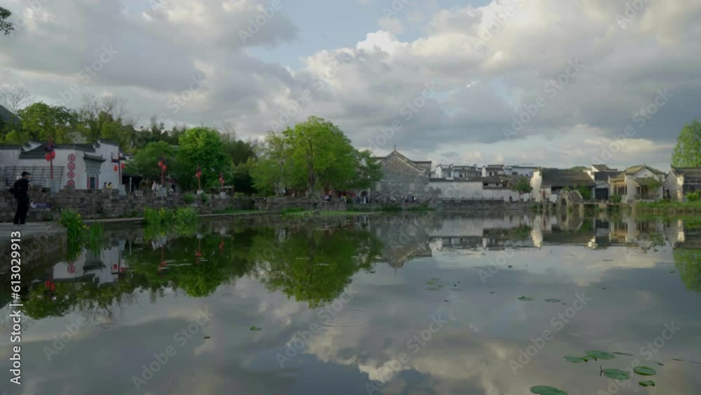Chinese style architecture, Hui Style architecture in Jiangnan water town Chinese style architecture, Hui Style architecture in Jiangnan water town