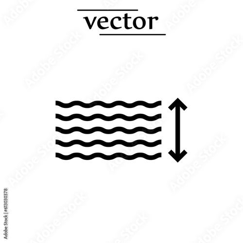 depth icon vector flat illustration on white background..eps