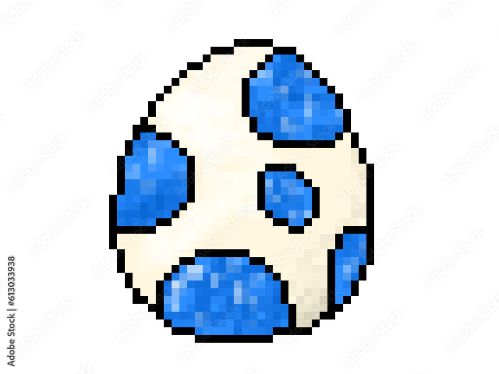 Fototapeta premium 恐竜のたまごのドット絵