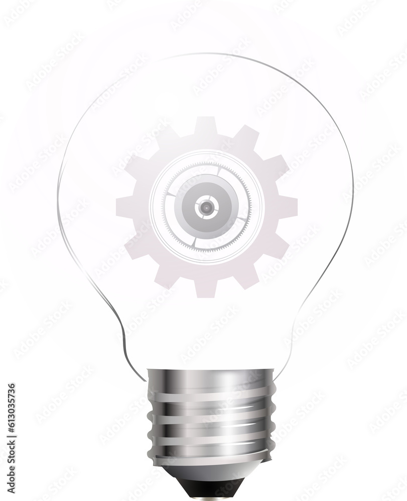 light bulb with gears, settings light bulb with gears, settings