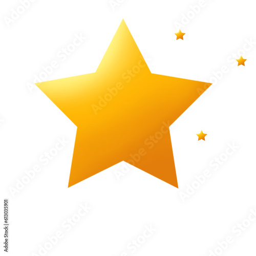 gold star isolated on white 