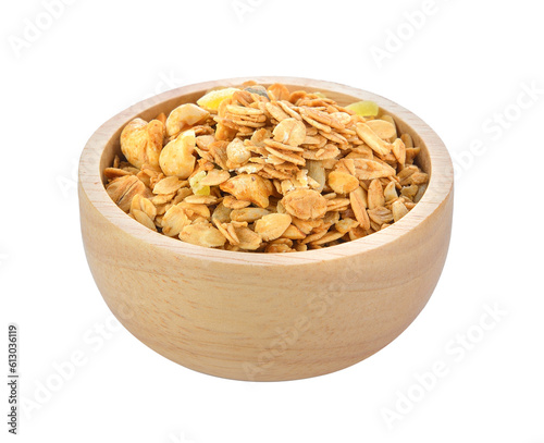 muesli in bowl isolated on transparent png