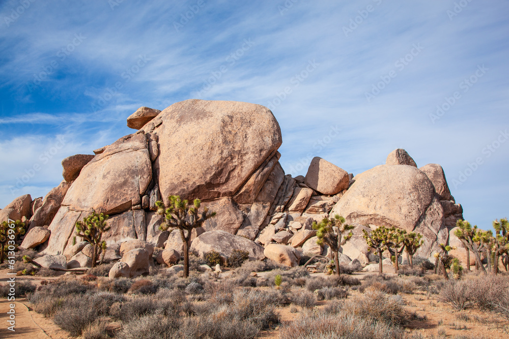 Unique giant rock formations of Joshua Tree National Park