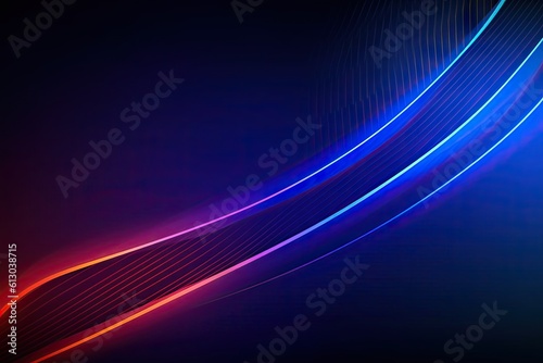 Glowing color. Abstract art gradient blue light wallpaper. Modern digital lines graphic design on black background Generative AI illustrations