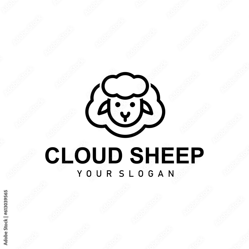 cloud sheep logo design cloud sheep logo design