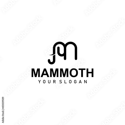 mammoth logo design and icon