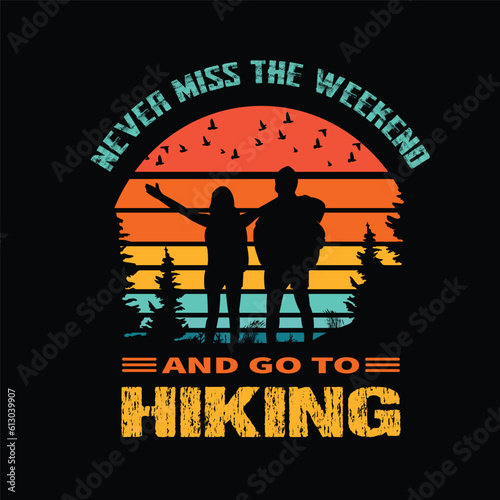Best Hiking T Shirt Template Design for Man and Woman