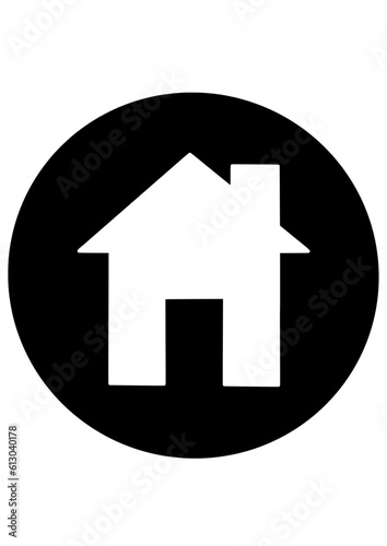 home icon button Black