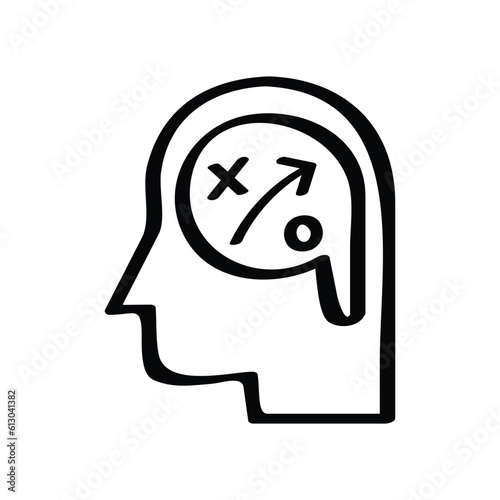 Tactics planning hand-drawn vector icon