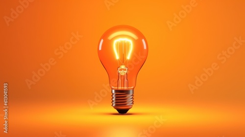 Lightbulb. New ideas inspiration and innovation technology concept. Science and communication concept. Generative AI