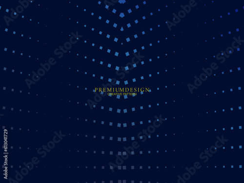 Premium background design with dark blue stripes pattern. Vector horizontal template, for digital lux business banners, contemporary formal invitations, luxury vouchers, gift certificates, etc.