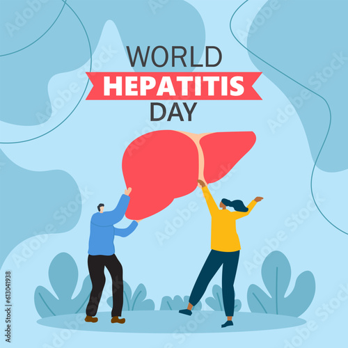 World hepatitis day, vector illustration