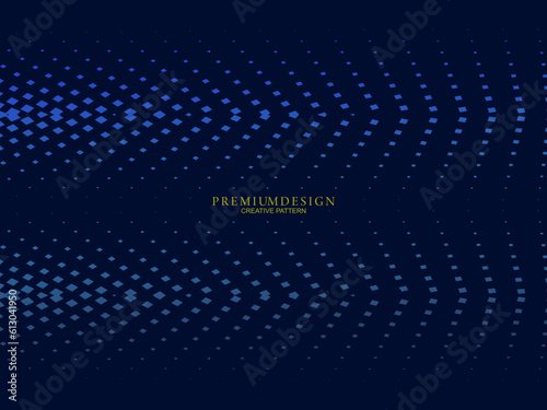 Premium background design with dark blue stripes pattern. Vector horizontal template, for digital lux business banners, contemporary formal invitations, luxury vouchers, gift certificates, etc.