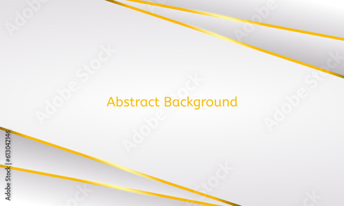 White and Gold Background with Golden Lines and Paper Cut Style, premium background for banner,poster and graphic design