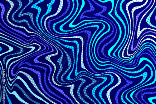 Hafttone pattern with geometric elements in blue tones. vector abstract gradient background