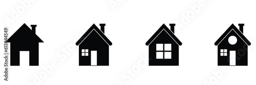 House Icon Set. Home vector illustration symbol.