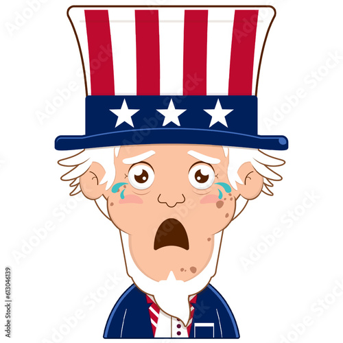 uncle sam surprised face cartoon cute for Independence Day