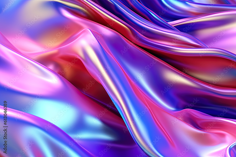 holographic iridescent satin foil background