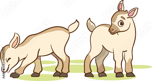 cute goat cub cartoon vector © serkan