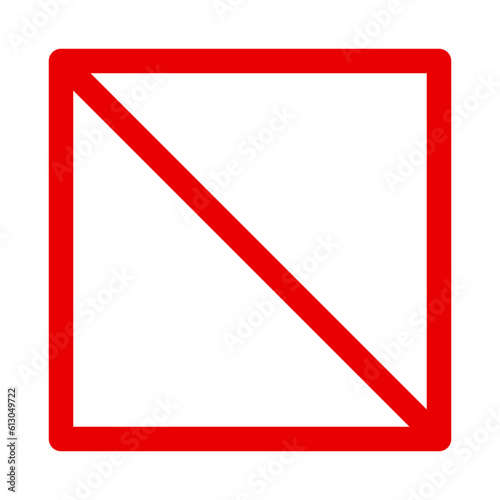 Free Download Square prohibited sign icon. Vector. - GFXLoad