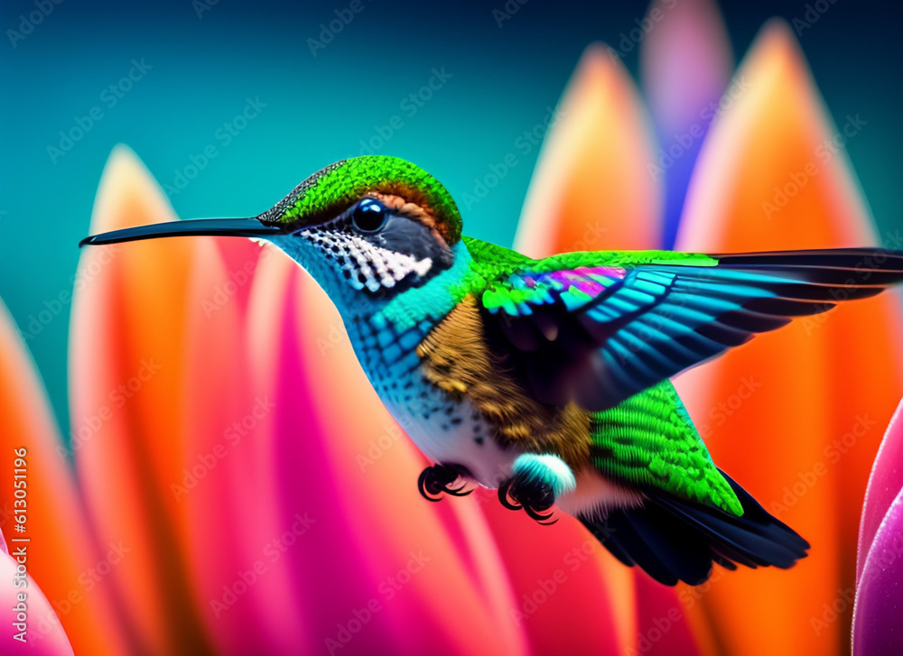 Obraz premium Colorful Bird Flying