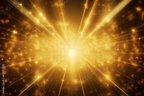 Gold light rays effect background photo