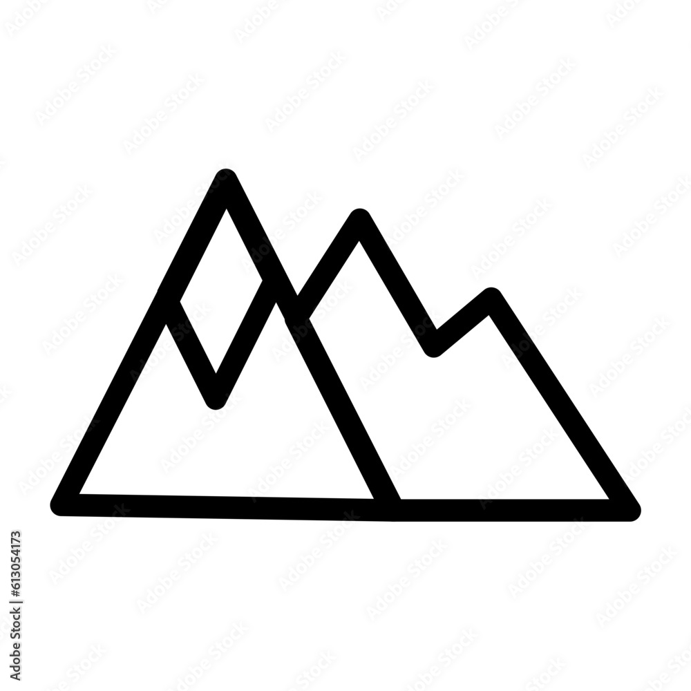 Mountain Icon: A graphical representation of a mountain or mountain Mountain Icon: A graphical representation of a mountain or mountain