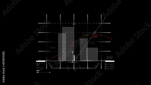 HUD Infographic Chart Diagram Vector Design