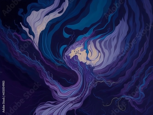 Abstract Waves  Background Design  Fluid Illustration. Generative AI.