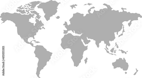 Fototapeta Naklejka Na Ścianę i Meble -  World map isolated on white background