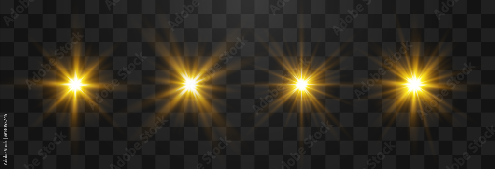 Vector transparent sunlight set. Light png. Special flash light effect. Glow light effect, bright sun or spotlight beams. Decor element isolated on transparent background. Vector transparent sunlight set. Light png. Special flash light effect. Glow light effect, bright sun or spotlight beams. Decor element isolated on transparent background.
