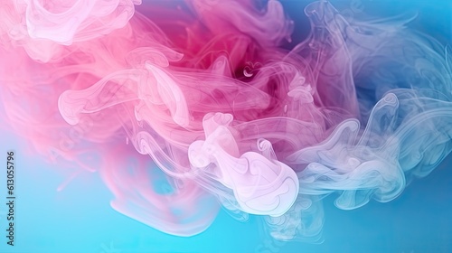 Dreamy Pastel Teal and Pink Smoke On Abstract Background © twilight mist