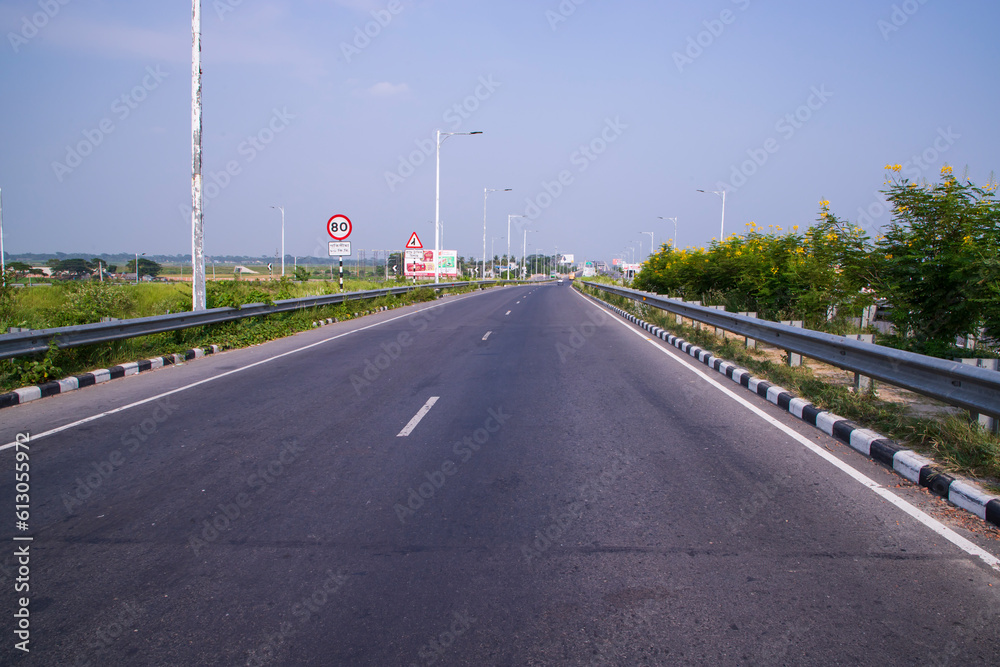 Divide Expressway road  in Bhanga Interexchange of Bangladesh