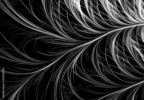 モノクロ　アート　背景　葉