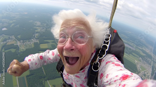 Freiheit in der Luft: Oma erlebt das Fallschirmspringen photo