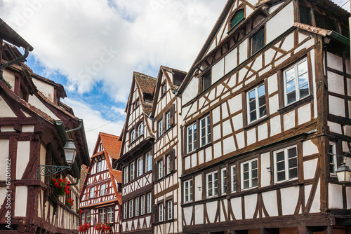 Half-timbered houses in the center of the medieval city of Strasbourg, Alsace, France