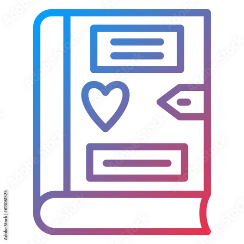 Vector Design Diary Icon Style