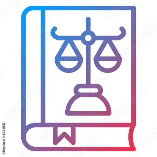 Vector Design Law Book Icon Style