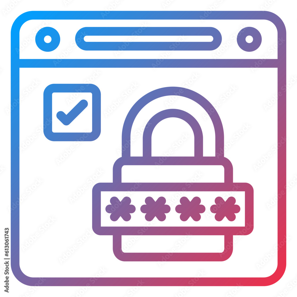 Vector Design Website Password Icon Style Vector Design Website Password Icon Style