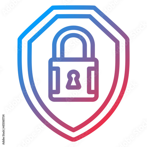 Vector Design Lock Shield Icon Style