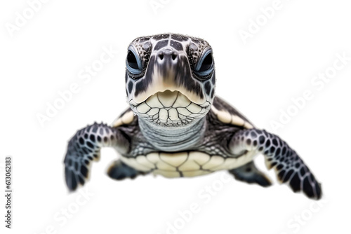 Fotografia, Obraz Baby Sea Turtle Emerging from Their Egg on a Transparent Background
