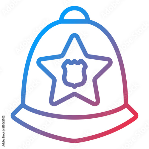 Vector Design Police Helmet Icon Style