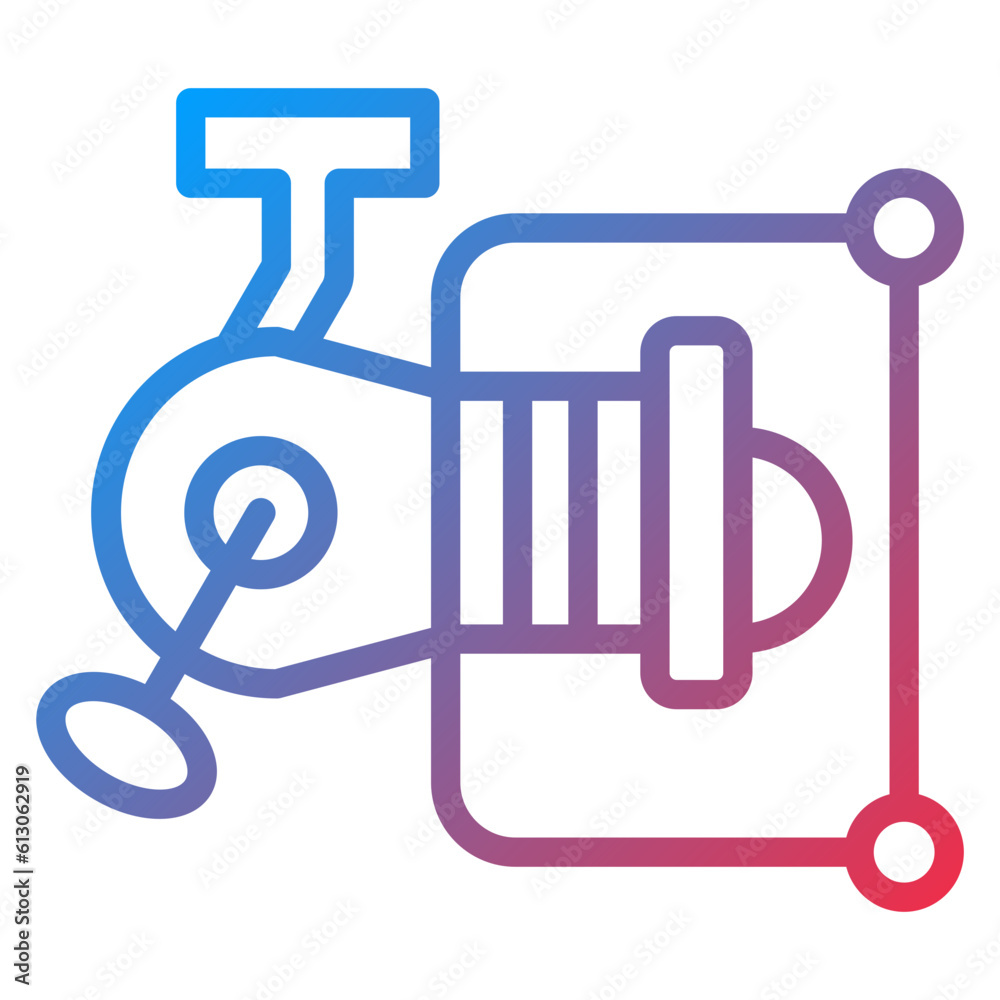 Vector Design Fishing Reel Icon Style Vector Design Fishing Reel Icon Style