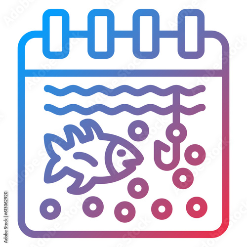 Vector Design Fishing Season Icon Style