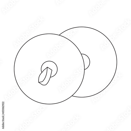 cymbal line vector illustration