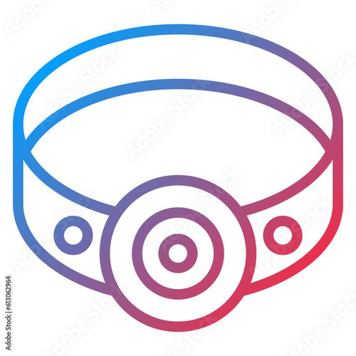 Vector Design Head Lamp Icon Style