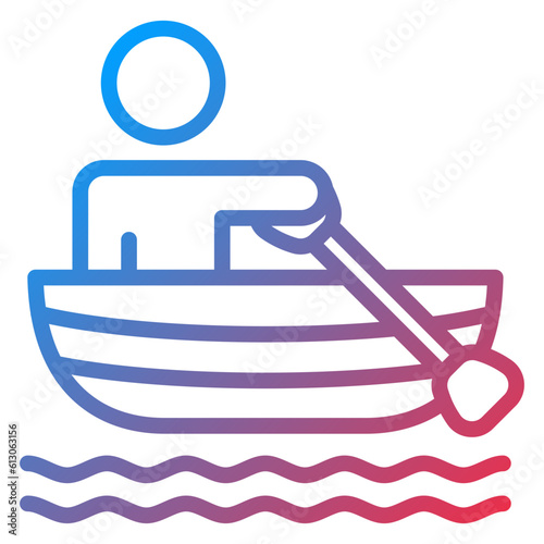 Vector Design Rowing Boat Icon Style